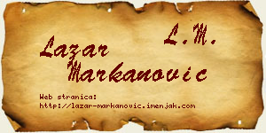 Lazar Markanović vizit kartica
